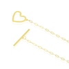 Thumbnail Image 3 of 9ct Yellow Gold T-Bar Heart Pendant Necklace