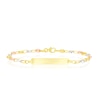 Thumbnail Image 0 of 9ct Three Colour Gold 7.5 Inch Puff Mariner Chain ID Bracelet