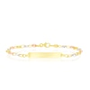 Thumbnail Image 1 of 9ct Three Colour Gold 7.5" Puff Mariner Chain ID Bracelet