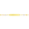 Thumbnail Image 1 of 9ct Three Colour Gold 7.5 Inch Puff Mariner Chain ID Bracelet