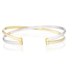 Thumbnail Image 2 of 9ct Two Tone Gold Crossover Bangle
