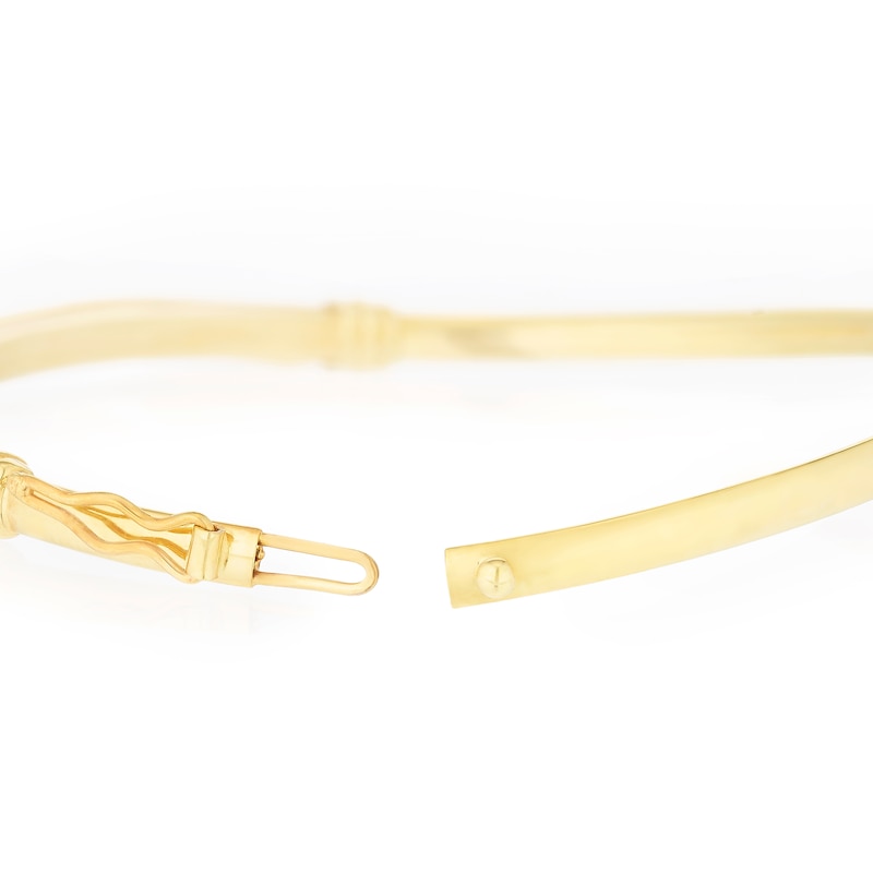 9ct Yellow Gold Cubic Zirconia Bangle