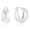 Thumbnail Image 1 of Sterling Silver Diamond Cut 14mm Graduated Hoop Earrings