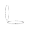Thumbnail Image 1 of Sterling Silver Large 40mm Diamond Cut Hoop Earrings