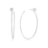 Thumbnail Image 1 of Sterling Silver Cubic Zirconia Large 3/4 Hoop Earrings