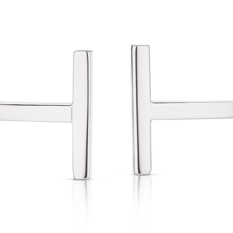 Main Image 2 of Sterling Silver Hinged T Bangle