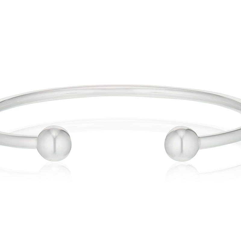 Sterling Silver Plain Torque Bangle