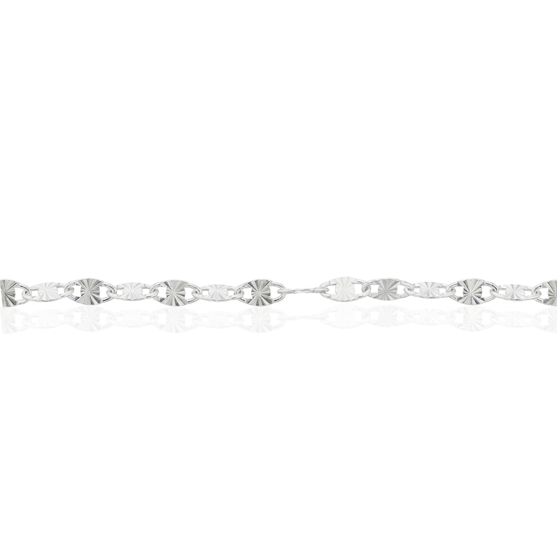 Sterling Silver Starburst Patterned Link Bracelet