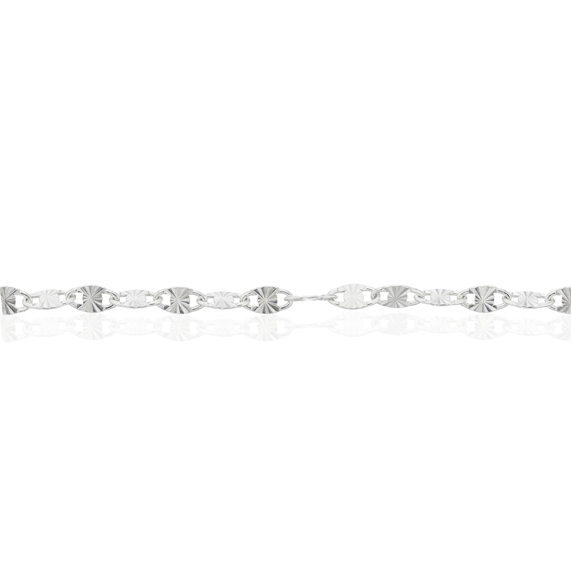 Main Image 2 of Sterling Silver Starburst Patterned Link Bracelet