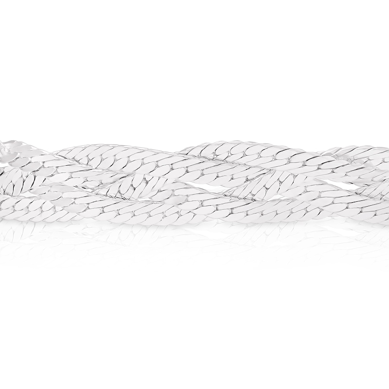 Main Image 2 of Sterling Silver Textured Braided Bracelet