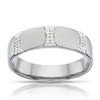 Thumbnail Image 1 of Sterling Silver Diamond Detail Signet Ring