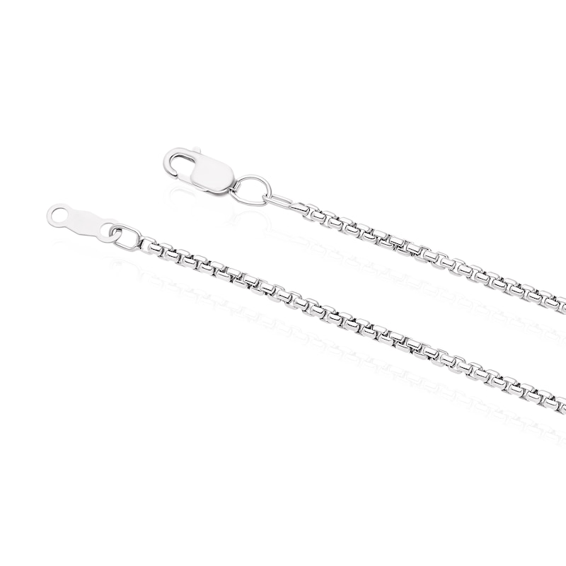 Main Image 3 of Men's Sterling Silver Green Rectangle Pendant Necklace