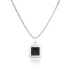 Thumbnail Image 1 of Men's Sterling Silver Square Onyx Pendant Necklace