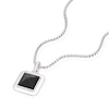 Thumbnail Image 1 of Men's Sterling Silver Square Onyx Pendant Necklace