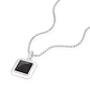 Thumbnail Image 2 of Men's Sterling Silver Square Onyx Pendant Necklace