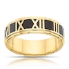 Thumbnail Image 0 of Men's Sterling Silver & 18ct Gold Plated Vermeil Roman Numeral Ring