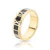 Thumbnail Image 1 of Men's Sterling Silver & 18ct Gold Plated Vermeil Roman Numeral Ring