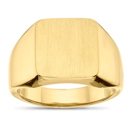 Men's Sterling Silver & 18ct Gold Plated Vermeil Signet Ring
