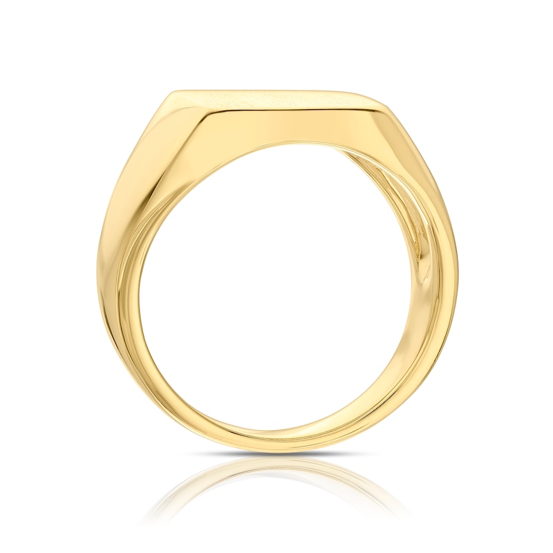 Main Image 3 of Men's Sterling Silver & 18ct Gold Plated Vermeil Signet Ring