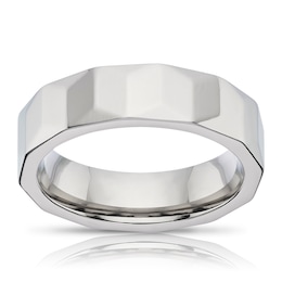 Men's Titanium Textured 3D Ring