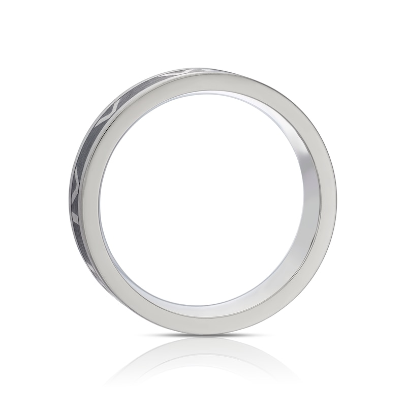 Men's Titanium Roman Numeral Detail Ring
