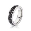 Thumbnail Image 2 of Men's Titanium & SS Curb Chain Detail Spinner Ring