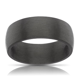 Men's Carbon Fibre Black Tone Brushed Ring