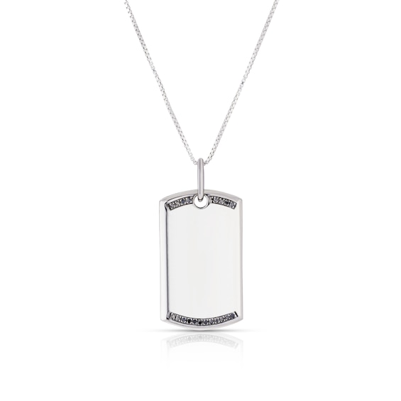 Artisan Silver by Samuel B. 4.29ctw Multi Gem Dog Tag Pendant w/ Chain
