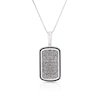 Thumbnail Image 1 of Men's Sterling Silver Textured Dog Tag Pendant Necklace