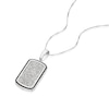 Thumbnail Image 2 of Men's Sterling Silver Textured Dog Tag Pendant Necklace