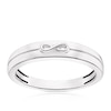 Thumbnail Image 1 of 9ct White Gold Infinity Symbol Wedding Ring