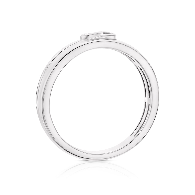 Main Image 3 of 9ct White Gold Infinity Symbol Wedding Ring