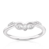 Thumbnail Image 1 of Platinum Leaf Twist 0.10ct Diamond Wishbone Wedding Ring