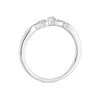 Thumbnail Image 3 of Platinum Leaf Twist 0.10ct Diamond Wishbone Wedding Ring