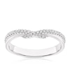 Thumbnail Image 1 of 9ct White Gold Twist 0.17ct Diamond Wishbone Wedding Ring
