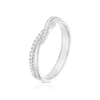 Thumbnail Image 2 of 9ct White Gold Twist 0.17ct Diamond Wishbone Wedding Ring