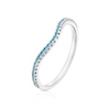 Thumbnail Image 2 of 9ct White Gold Blue Topaz Shaped Wedding Ring