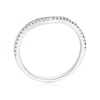 Thumbnail Image 3 of 9ct White Gold Blue Topaz Shaped Wedding Ring