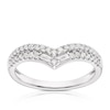 Thumbnail Image 1 of Platinum 2 Row 0.34ct Diamond Wishbone Wedding Ring