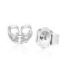 Thumbnail Image 2 of Sterling Silver 0.15ct Diamond Baguette Halo Earrings
