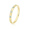 Thumbnail Image 1 of 9ct Yellow Gold Blue Topaz Wedding Ring