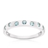 Thumbnail Image 1 of 9ct White Gold Blue Topaz Wedding Ring