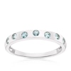 Thumbnail Image 0 of 9ct White Gold Blue Topaz Wedding Ring