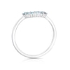 Thumbnail Image 3 of 9ct White Gold Blue Topaz U-Shaped Wedding Ring
