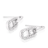 Thumbnail Image 1 of Sterling Silver Diamond Link Drop Stud Earrings