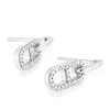 Thumbnail Image 2 of Sterling Silver Diamond Link Drop Stud Earrings