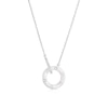 Thumbnail Image 0 of Sterling Silver Diamond Interlocking Circle Pendant Necklace