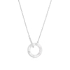 Thumbnail Image 1 of Sterling Silver Diamond Interlocking Circle Pendant Necklace