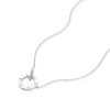 Thumbnail Image 1 of Sterling Silver Diamond Interlocking Circle Pendant Necklace