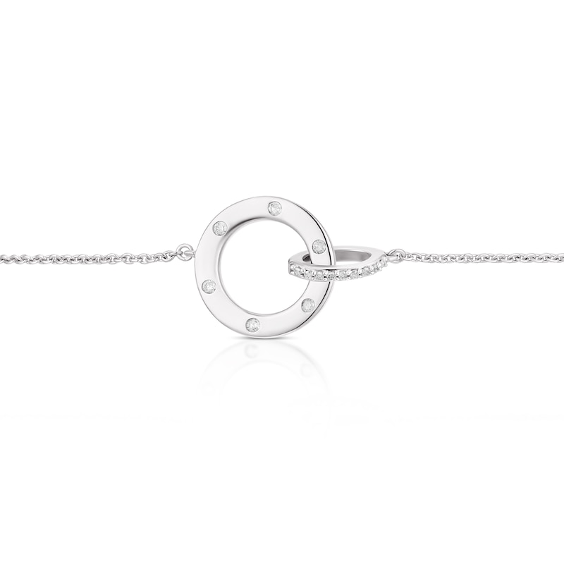 Sterling Silver Diamond Circle Bracelet